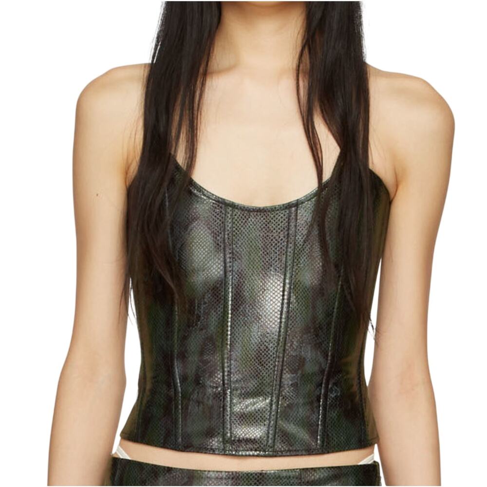 Ssense Sleek Green Leia Tank Top Size XL